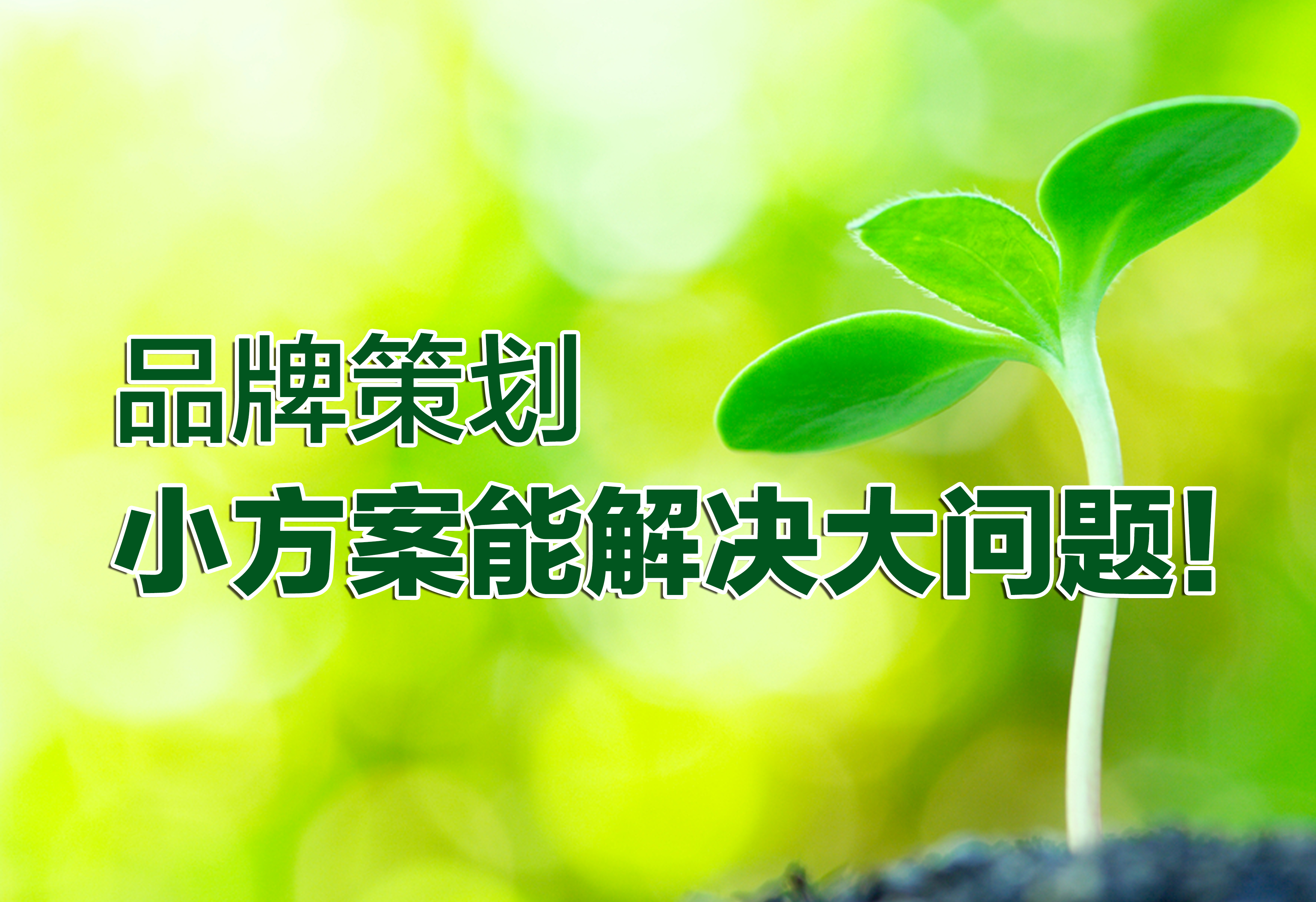 品牌策劃：小方案能解決大問題！